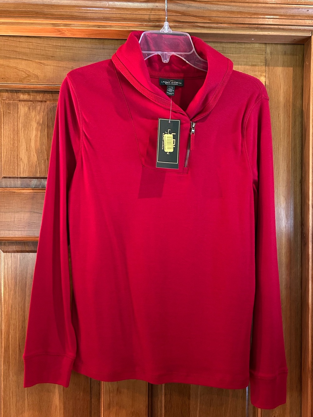 LRL Lauren Jeans Co. Quarter-Zip Top